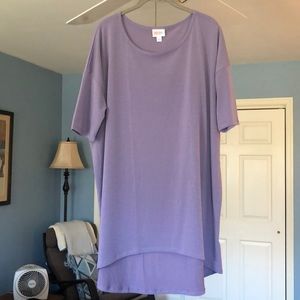 Soft purple Lularoe Irma, new w/o tags, size Large